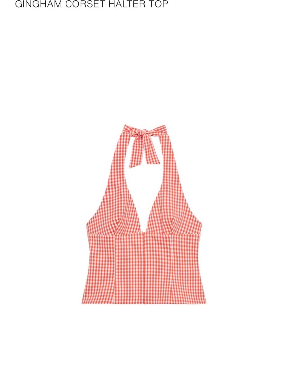 Zara Gingham Corset top Never Worn xs